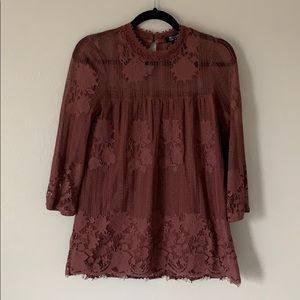 Lacey mauve Miss Chievous blouse